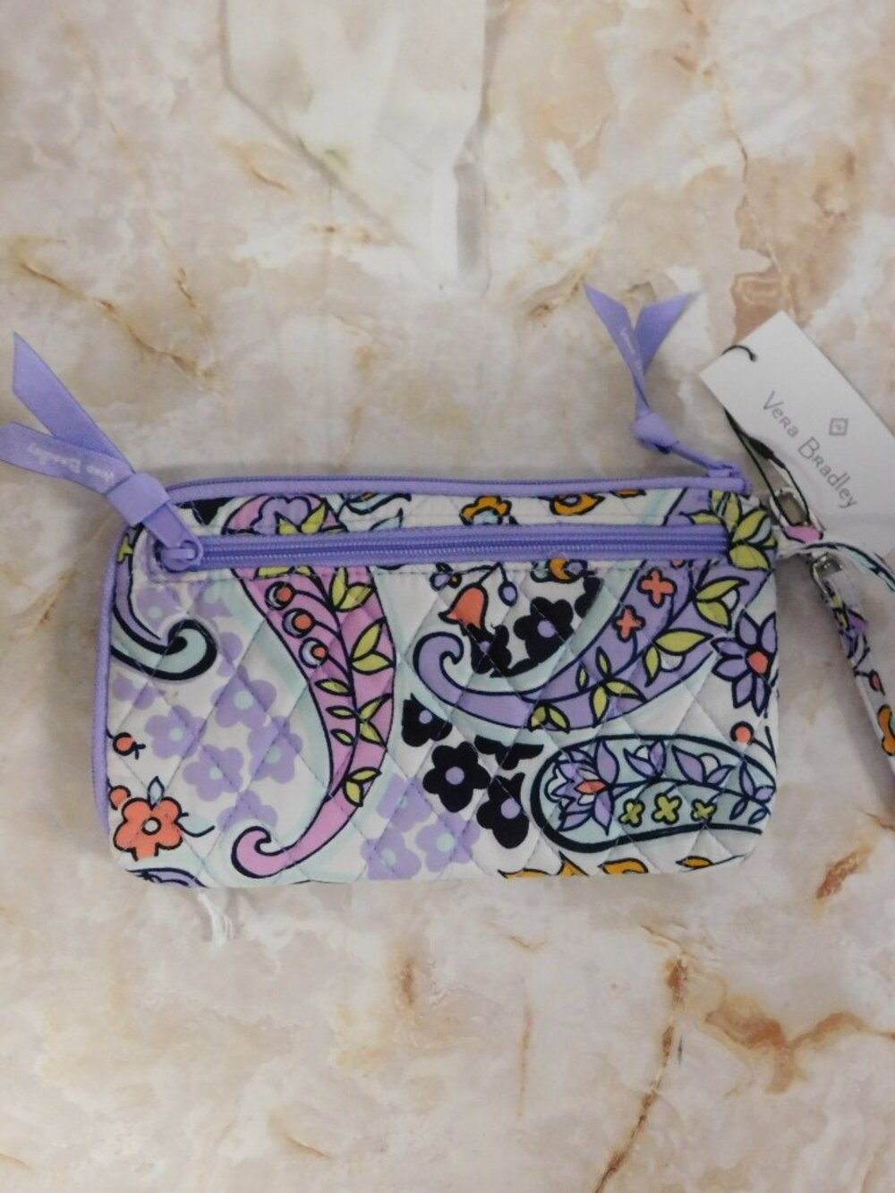 Vera Bradley RFID Slim Wristlet NEW w/ Tag Maddalena Paisley Soft